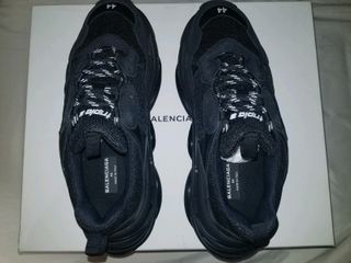 Balenciaga Triple S Suede, Leather and Mesh Sneakers — view 5