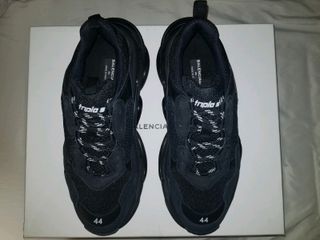 Balenciaga Triple S Suede, Leather and Mesh Sneakers — view 6