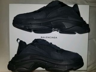 Balenciaga Triple S Suede, Leather and Mesh Sneakers — view 8