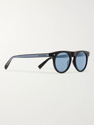 Ermenegildo Zegna D-Frame Matte-Acetate Sunglasses — view 3