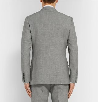 Kingsman Harry's Grey Puppytooth Wool and Linen-Blend Suit Jacket — view 4