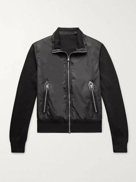 Tom Ford Slim-Fit Merino Wool and Padded Nylon Jacket