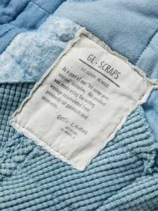 Greg Lauren Scrapwork Faux Fur-Trimmed Quilted Cotton Hooded Jacket — view 3