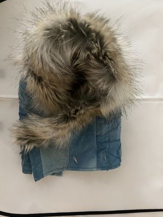 Greg Lauren Scrapwork Faux Fur-Trimmed Quilted Cotton Hooded Jacket — view 8