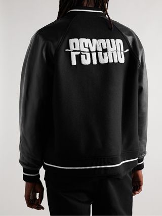 Undercover Appliquéd Wool-Blend Felt and Leather Varsity Jacket — view 4