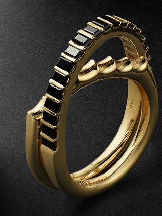 Luis Morais Elliptical Gold Diamond Ring — view 4