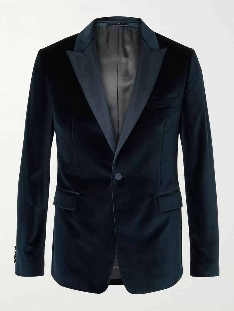 Paul Smith Cotton-Velvet Tuxedo Jacket — view 1