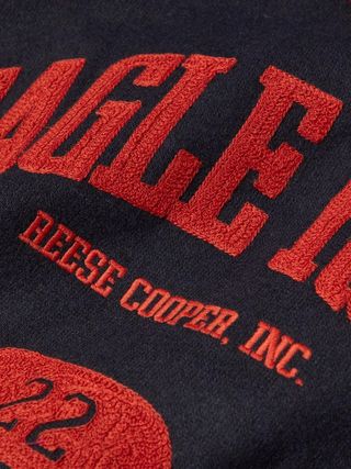 Reese Cooper Two Steps Forward Appliquéd Wool-Blend Felt and Leather Varsity Jacket — view 3