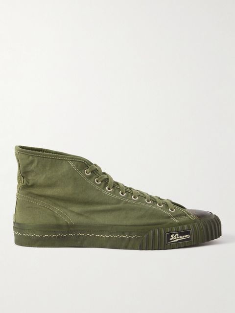 Visvim Kiefer Leather-Trimmed Canvas High-Top Sneakers