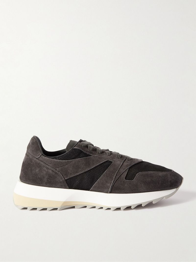Fear of God Panelled Suede and Mesh Sneakers — view 1