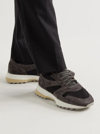 Fear of God Panelled Suede and Mesh Sneakers — view 3