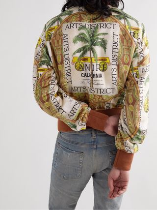 Amiri Printed Silk-Twill Bomber Jacket — view 4