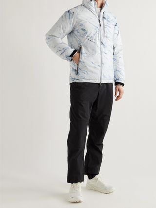 NANGA Aurora Logo-Print Padded Marble-Effect Shell Down Jacket — view 2