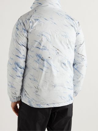 NANGA Aurora Logo-Print Padded Marble-Effect Shell Down Jacket — view 4