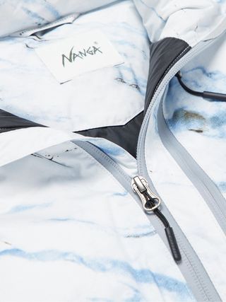 NANGA Aurora Logo-Print Padded Marble-Effect Shell Down Jacket — view 5