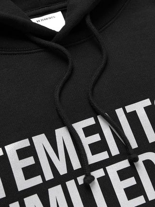 Vetements Logo-Print Cotton-Blend Jersey Hoodie — view 5