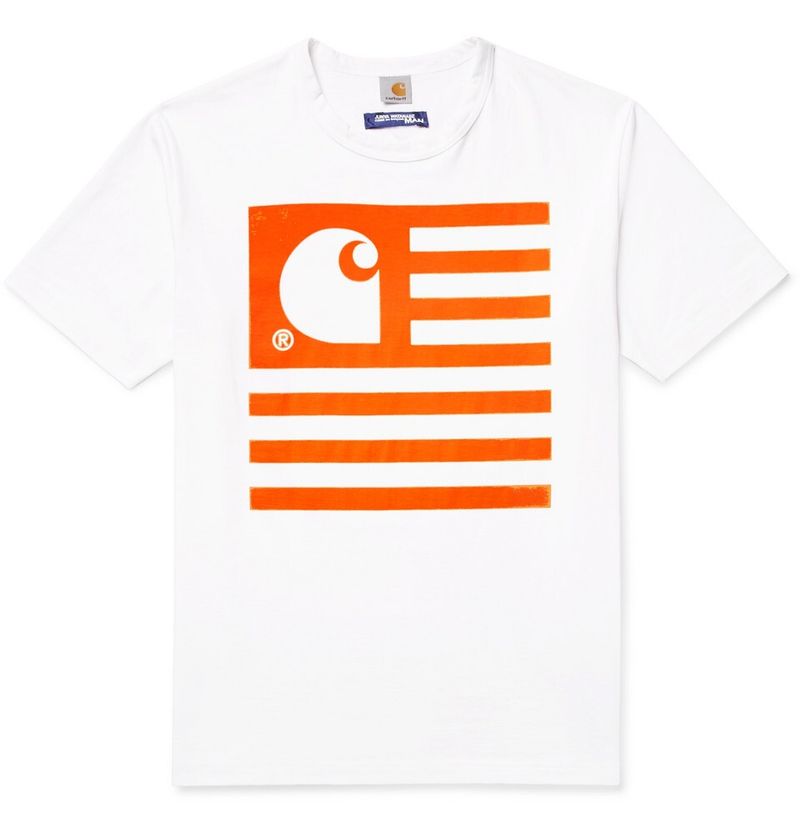 Junya Watanabe Comme des Garçons × Carhartt Printed Cotton-Jersey T-Shirt — view 1
