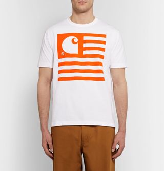 Junya Watanabe Comme des Garçons × Carhartt Printed Cotton-Jersey T-Shirt — view 2