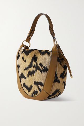Ulla Johnson Hilma Leather-Trimmed Canvas Shoulder Bag — view 3