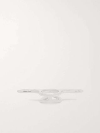 Ambush Liquid Metal Sterling Silver Swarovski Crystal Bar Multifinger Ring Japan — view 4