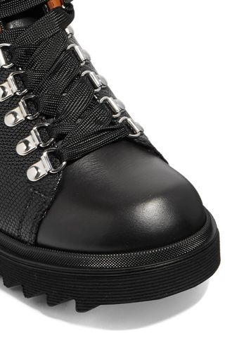 Chloé Bella Paneled Lizard-Effect Leather Ankle Boots — view 5