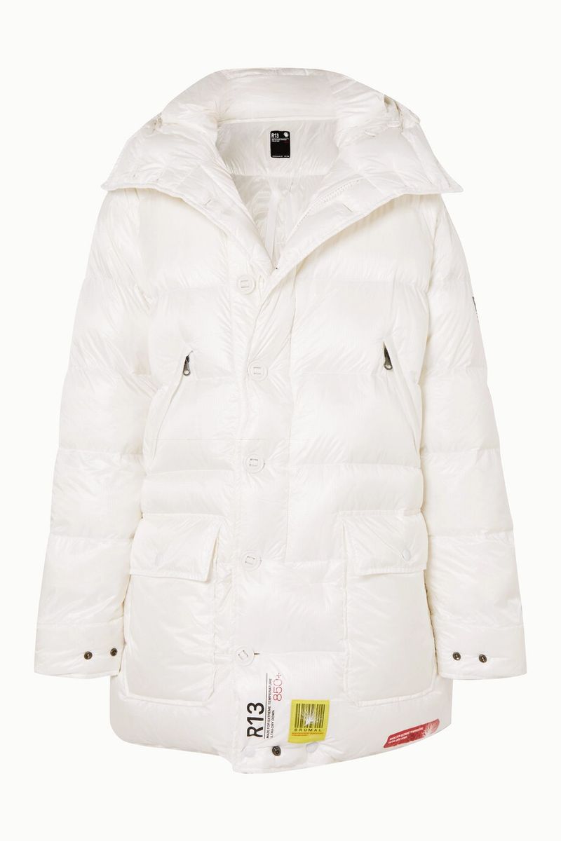 Brumal × R13 Hooded Quilted Shell Down Parka — view 1