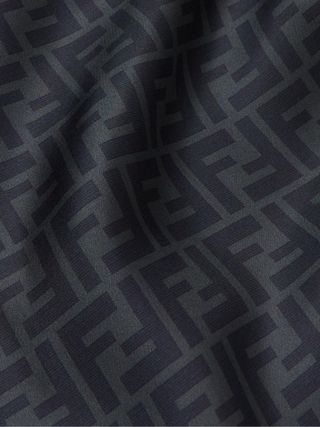 Fendi Logo-Print Silk-Satin Shirt — view 3
