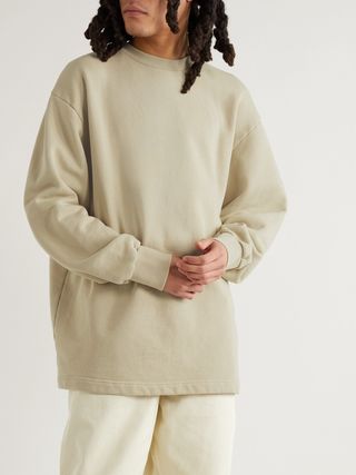 Acne Studios Logo-Embroidered Organic Cotton-Jersey Sweatshirt — view 4
