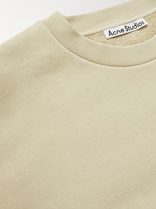 Acne Studios Logo-Embroidered Organic Cotton-Jersey Sweatshirt — view 5