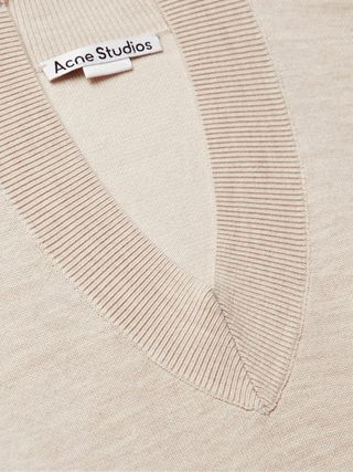 Acne Studios Logo-Embroidered Wool-Blend Sweater — view 5