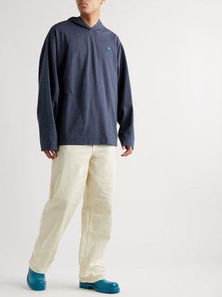Acne Studios Logo-Appliquéd Printed Cotton-Jersey Hoodie — view 3
