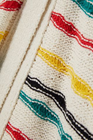 Alanui Island Waves Striped Cotton-Blend Cardigan — view 4