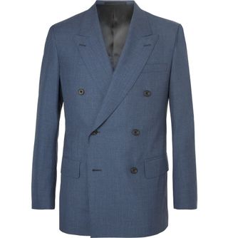 Kingsman Harry's Navy Double-Breasted Wool Suit Jacket — view 2