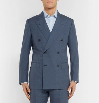 Kingsman Harry's Navy Double-Breasted Wool Suit Jacket — view 3