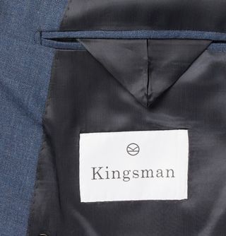 Kingsman Harry's Navy Double-Breasted Wool Suit Jacket — view 7