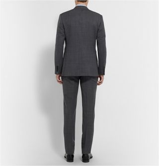 Kingsman Grey Slim-Fit Single-Breasted Nailhead-Wool Suit — view 2