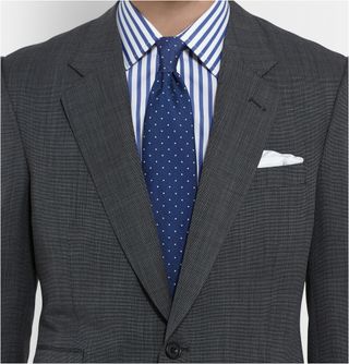 Kingsman Grey Slim-Fit Single-Breasted Nailhead-Wool Suit — view 3