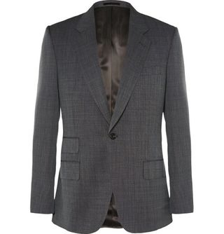 Kingsman Grey Slim-Fit Single-Breasted Nailhead-Wool Suit — view 4