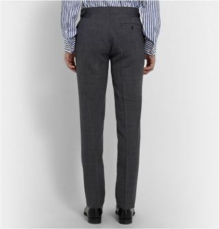 Kingsman Grey Slim-Fit Single-Breasted Nailhead-Wool Suit — view 6