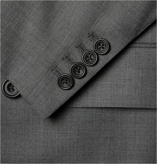 Kingsman Grey Double-Breasted Shadow Checked Super 150 Wool Suit — view 4