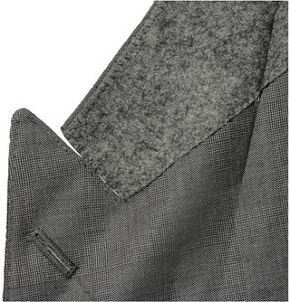 Kingsman Grey Double-Breasted Shadow Checked Super 150 Wool Suit — view 6
