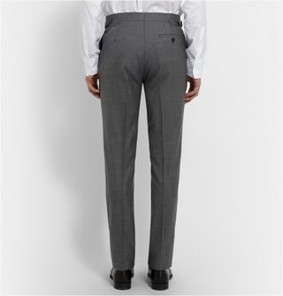 Kingsman Grey Double-Breasted Shadow Checked Super 150 Wool Suit — view 8
