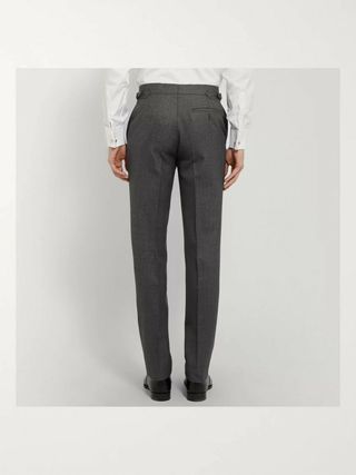 Kingsman Grey Double-Breasted Birdseye Wool Suit — view 7