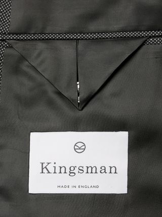 Kingsman Grey Double-Breasted Birdseye Wool Suit — view 11
