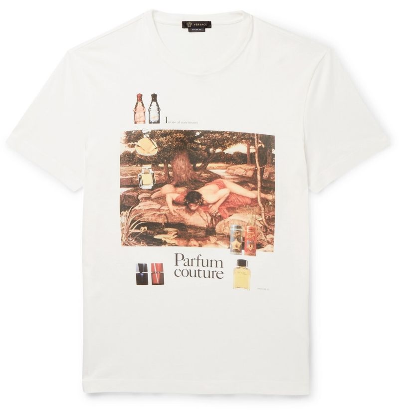 Versace Slim-Fit Printed Cotton-Jersey T-Shirt — view 1