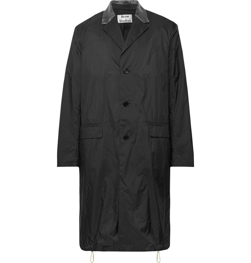 Acne Studios Sagan Organza-Trimmed Nylon-Ripstop Coat — view 1