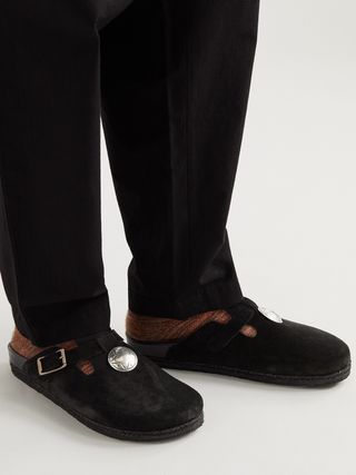 Yuketen Sal 1 Embellished Suede Clogs — view 3