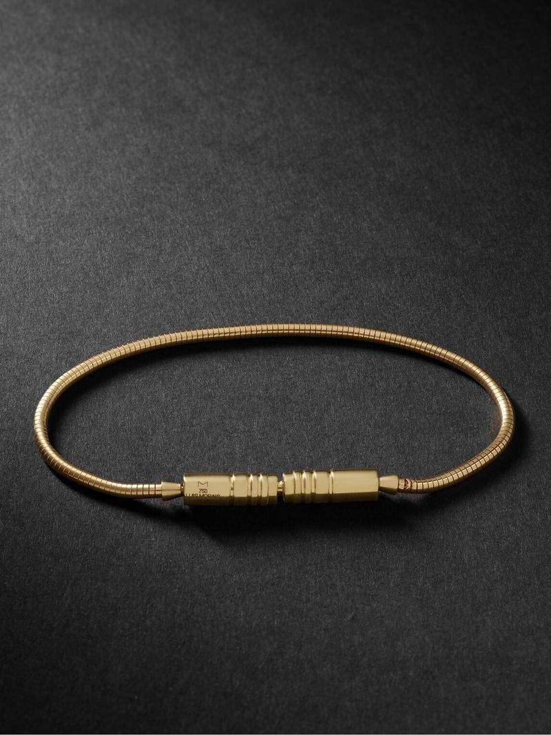 Luis Morais Liquid Plug Lock Gold Bracelet — view 1