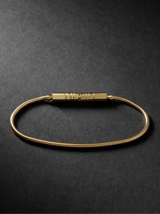 Luis Morais Liquid Plug Lock Gold Bracelet — view 2