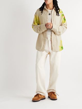The Elder Statesman Magic Rings Clash Tie-Dyed Recycled-Flannel Shirt — view 2